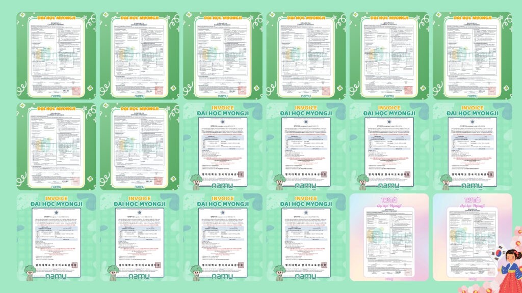 Đại học Myongji (명지대학교) - Điểm đến hàng đầu của du học sinh Việt Nam invoice trường Đại học Myongji (명지대학교)