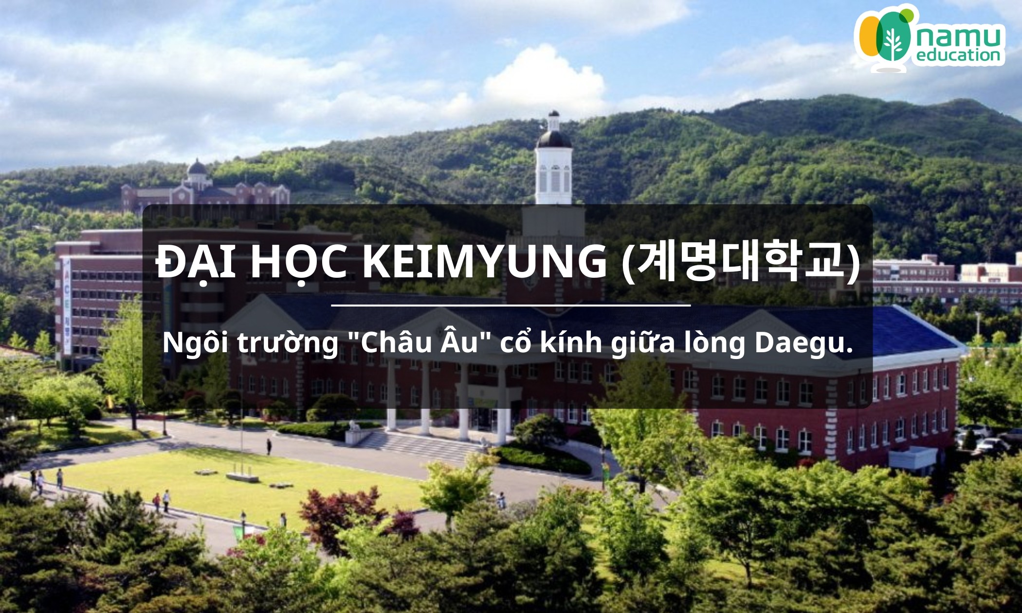 Khám phá Đại học Keimyung (Keimyung University – 계명대학교): Ngôi trường “Châu Âu” cổ kính giữa lòng Daegu.
