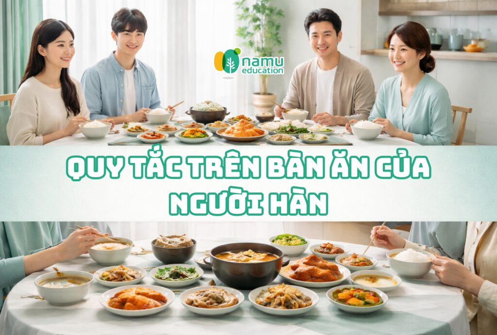 quy tắc trên bàn ăn của người hàn quốc